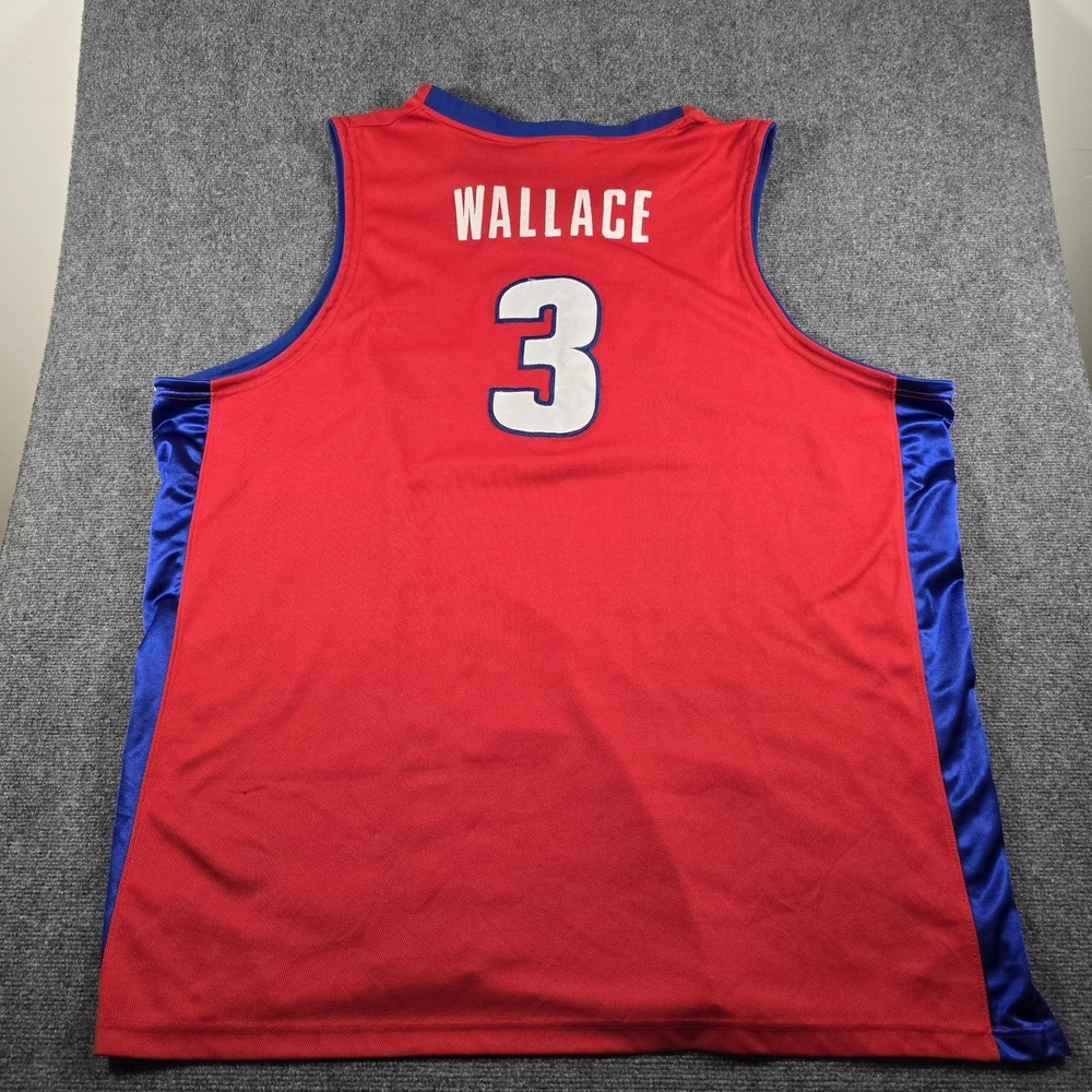 VTG Reebok Detroit Pistons Ben Wallace #3 NBA Swingman Jersey Men's 60 4XL Red